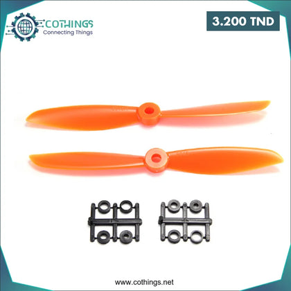Hélices 6045 Orange (1CW + 1CCW) - Domotique Tunisie