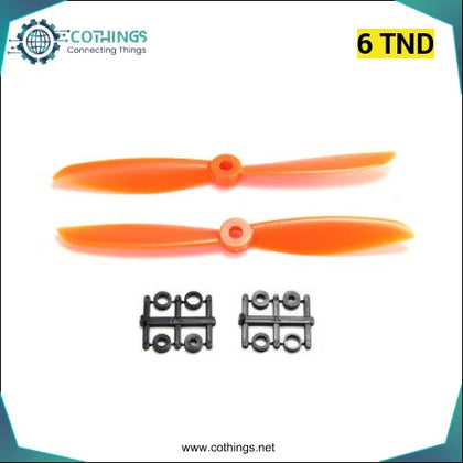 Hélices 6045 Orange (1CW + 1CCW) - Domotique Tunisie