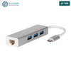 Acheter HUB TYPE C AVEC 3 PORT USB 3.1 ET 1 PORT RJ45 en Tunisie - Disponible au meilleur prix sur CoThings