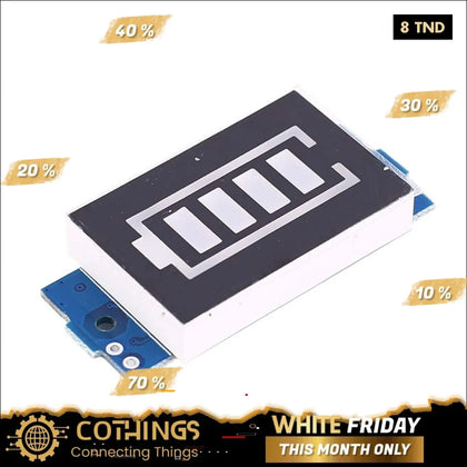 Indicateur de capacité de batterie au Lithium série 1S - Domotique