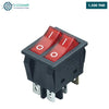 Acheter Interrupteur à bascule double lumineux rouge KCD3, 6 broches, 16A/250VAC en Tunisie - Disponible au meilleur prix sur CoThings