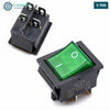 Acheter Interrupteur À Bascule Lumineux Vert KCD4-201 16A/250V en Tunisie - Disponible au meilleur prix sur CoThings
