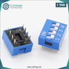 Acheter Interrupteur DIP Switch bleu 4 broches 2,54 mm en Tunisie - Disponible au meilleur prix sur CoThings