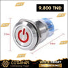 Acheter Interrupteur etanche en metal rouge 16MM 12-24V en Tunisie - Disponible au meilleur prix sur CoThings