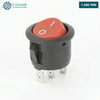 Acheter Interrupteur ON/OFF Rond Rouge KCD1, 250V/6A, 3 broches en Tunisie - Disponible au meilleur prix sur CoThings