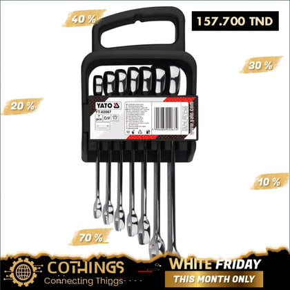 Jeu De 8 Cles Mixtes A Cliquet 8-19Mm