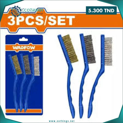 Jeu de Brosse Métal -Laiton-Nylon 3PCS WADFOW