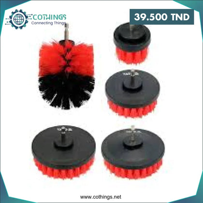 Jeu De Brosse De Nettoyage Auto En Nylon 5 pcs YATO - Domotique