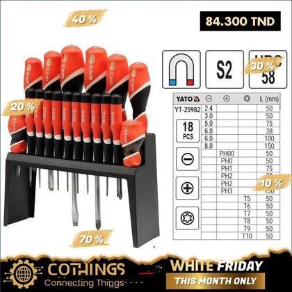 Jeu De Tournevis 18Pcs