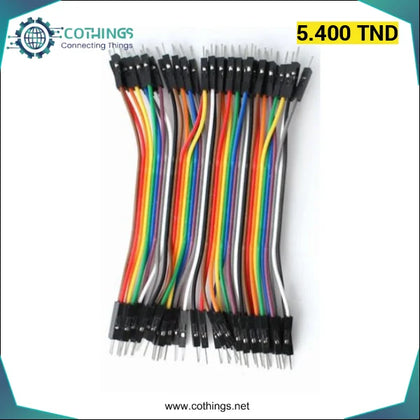 jeux de 40 fils de connexion Male Male 10cm pour arduino - Domotique