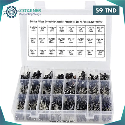 Kit de condensateur électrolytique enfichable 500 pièces 0,1 uf-1000