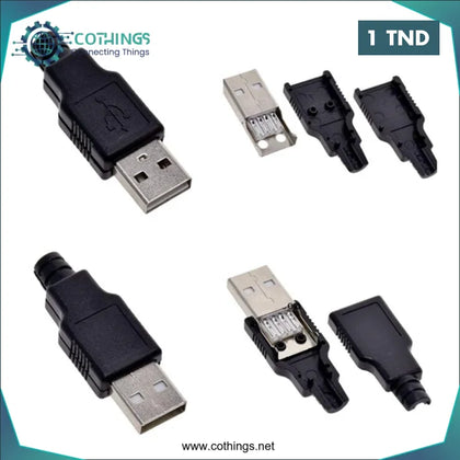 Kit connecteur USB mâle Type - Domotique Tunisie