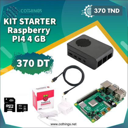 Kit Raspberry PI 4 4GB Ram Starter Kit - Domotique Tunisie