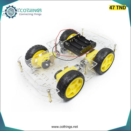 Kit de robot 4 roues (Chassis) - Domotique Tunisie