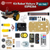 Acheter Kit Robot Voiture 2WD WiFi ESP8266 – Suiveur de ligne, détecteur d’obstacles et telecommande infrarouge (2 roues) en Tunisie - Disponible au meilleur prix sur CoThings