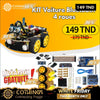 Acheter Kit Robot Voiture Intelligente 4WD – Commande Bluetooth (4 roues) en Tunisie - Disponible au meilleur prix sur CoThings