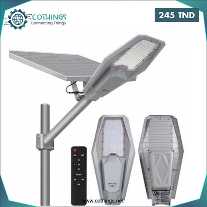 Lampadaire LED solaire 100W Rechargeable avec télécommande
