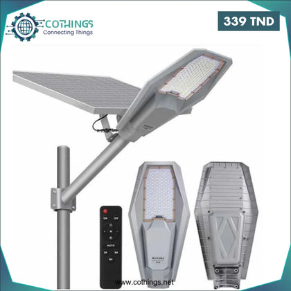 Lampadaire LED solaire 300W Rechargeable avec télécommande