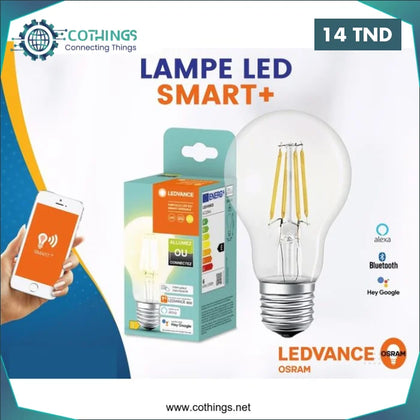 LAMPE LED CONNECTÉE SMART AVEC BLUETOOTH 6W LUMIÈRE BLANC CHAUD 2700K