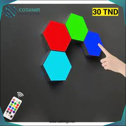 Lampe murale Hexagon à capteur tactile RGB 5W 1 + 3 - Domotique