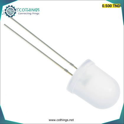 LED 10MM Blanc 28mm Jambe - Domotique Tunisie