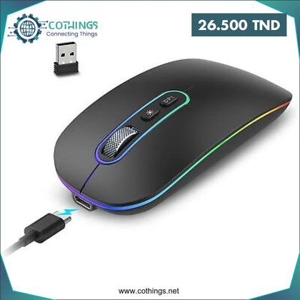 M01 Souris Sans Fil Rechargable - Domotique Tunisie