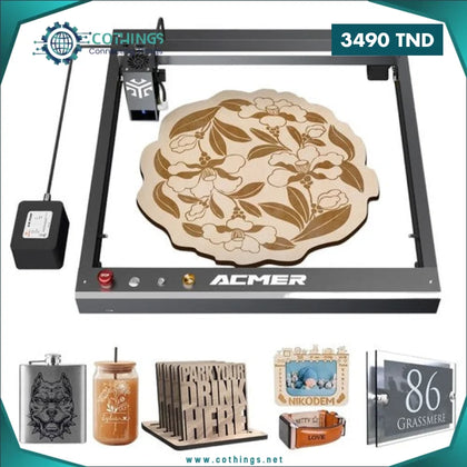 Machine de découpe et de gravure laser ACMER P2 20W avec air assiste