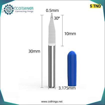 Mèches de gravure en carbure CNC 30 degrés 0.5mm pour carte PCB