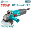 Acheter Meuleuse d’angle TOTAL TG10711556 – 115 mm 750W en Tunisie - Disponible au meilleur prix sur CoThings