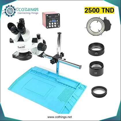 Microscope pour réparation stéréo trinoculaire simul - focal HD