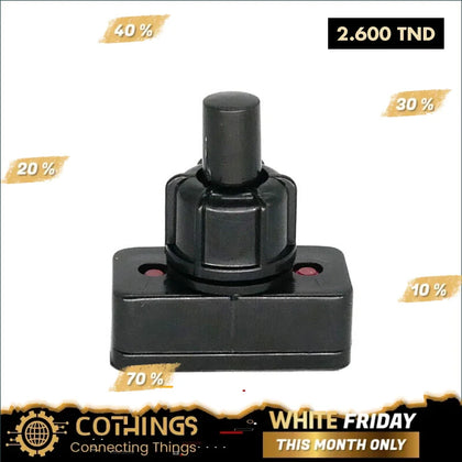 mini Bouton poussoir PBS-17A 10 mm ON-OFF auto-verrouillant