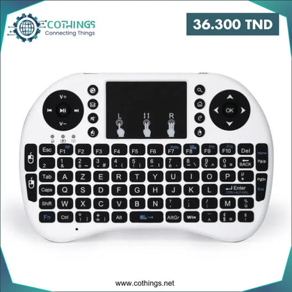 Mini clavier sans fil 2.4 GHz + Bluetooth avec touchpad - LED RGB