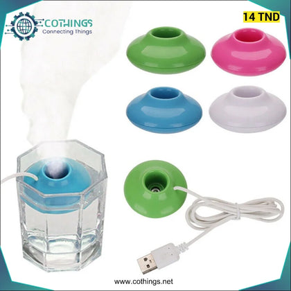 Mini humidificateur d’air à ions négatifs UFO 5V blanc