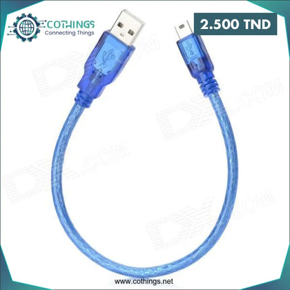 Câble USB bleu mini-USB câble pour appareil mobile de 50 cm pour une connexion fiable