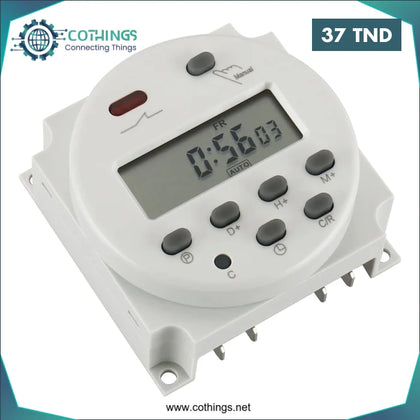 Minuterie Programmable numérique de puissance relais 220V 16A LCD