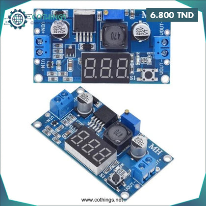 Module abaisseur DC-DC LM2596 ajustable avec affichage du voltmètre