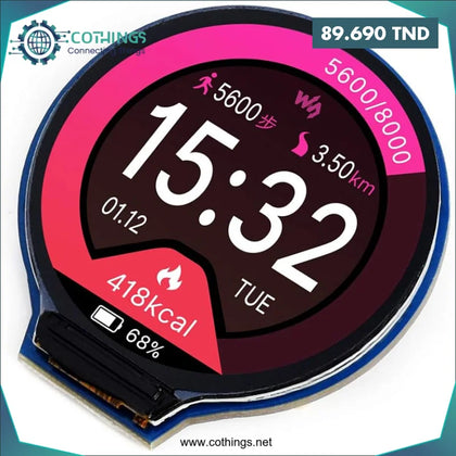 Module LCD Waveshare 1,28 pouce circulaire - Domotique Tunisie