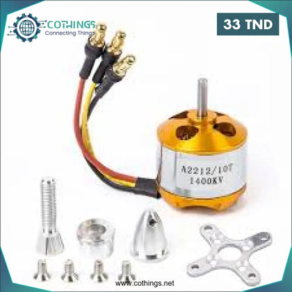 Moteur brushless XXD A2212 KV1000 (fiche banane 3,5 mm gaine