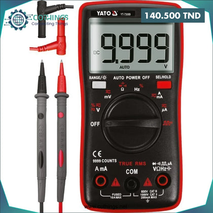 Multimètre digital true RMS plage automatique 1000V - Domotique