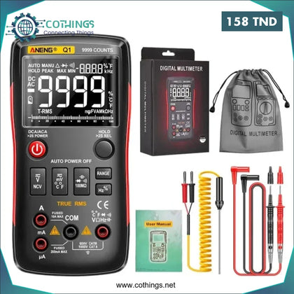 Multimètre numérique professionnel intelligent ANENG Q1 -testeur 9999