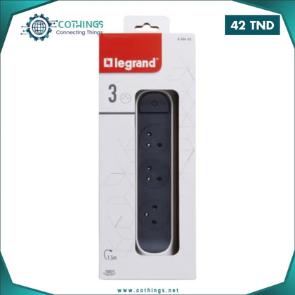 Multiprise avec bloc rotatif de 3 prises 2P+T Surface ,1.5M