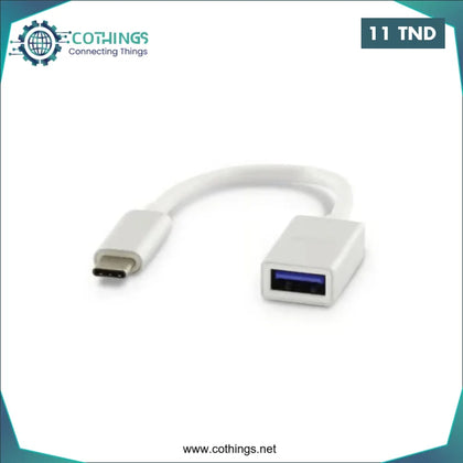 OTG Cable USB3.0 Femelle type C mâle - Domotique Tunisie