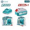 Acheter Pack Batterie et Chargeur 20V 4Ah Total P20S TFBCPK1214 en Tunisie - Disponible au meilleur prix sur CoThings