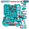 Acheter Pack Perceuse-Visseuse à Percussion TOTAL THKTHP41667 – 20V Brushless – Batterie 2.0Ah + Chargeur + Coffret 166 Pièces en Tunisie - Disponible au meilleur prix sur CoThings
