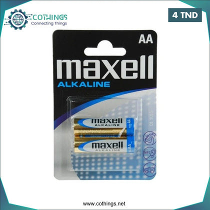 Pile Alkaline MAXELL LR6 2pcs - Domotique Tunisie