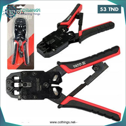 Pince à sertir Yato RJ45 / RJ10 / RJ11 Domotique Tunisie