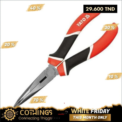 Pince A Bec Coude Demi Rond Cr-V 180Mm