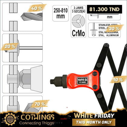 Pince A Riveter Type Extenseur 2.4-6.4Mm