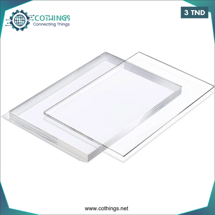 Plexiglas transparent 3 mm 10x15cm - Domotique Tunisie