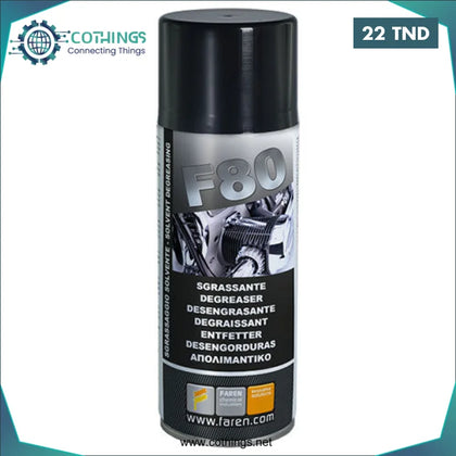 Dégraissant en spray F80 400 ML - Domotique Tunisie